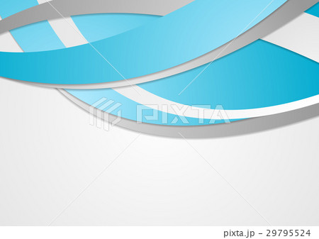 Blue corporate waves abstract background 29795524