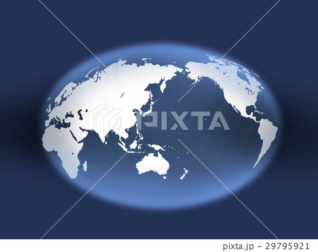 地球儀 地球 世界地図 楕円形のイラスト素材