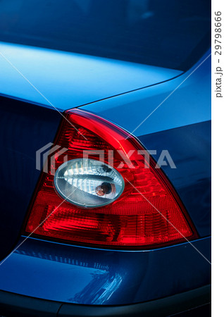Red tail light on car. Detail 29798666