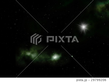 Star field in space and a nebulae. 3D rendering 29799206
