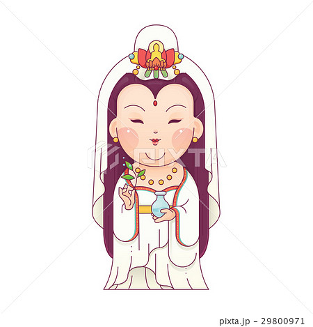 Guanyin Goddess Of Mercy Stock Illustration