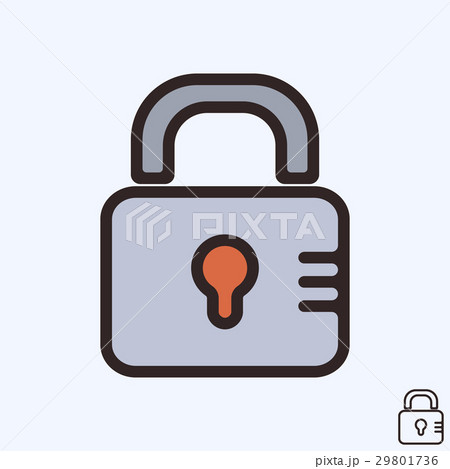 Lock icon isolated 29801736