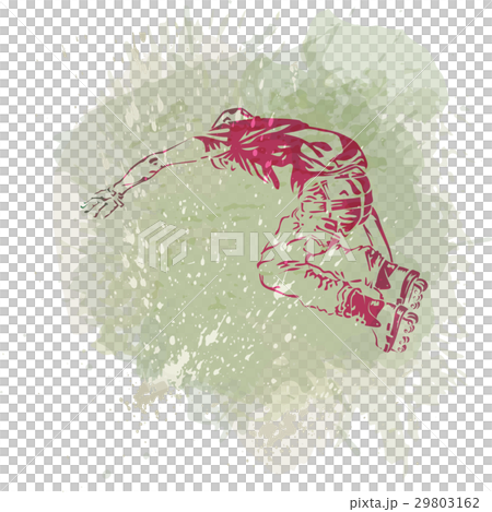 Roller skating on grunge trend handcrafted splash  29803162