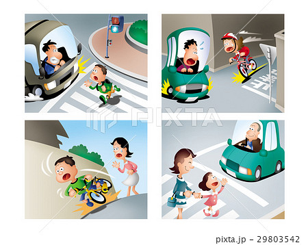 交通ルールと子供 子供の交通ルールのイラスト素材