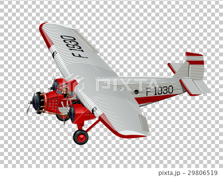 Cartoon Retro Airplane - Stock Illustration [29806519] - PIXTA