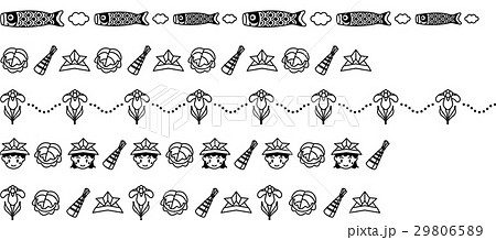 こどもの日の飾り線 29806589