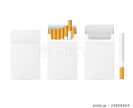 Realistic Template Blank White Cigarette Pack Realistic Template Blank White Cigarette Pack 29806664