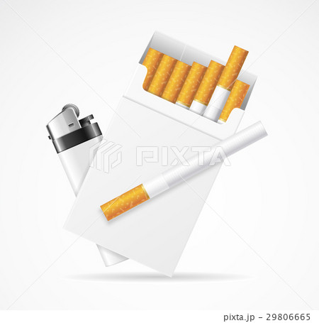 Realistic Template Blank White Cigarette Pack with Realistic Template Blank White Cigarette Pack with 29806665