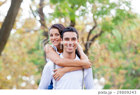 photo of cute couple hugging  29809243