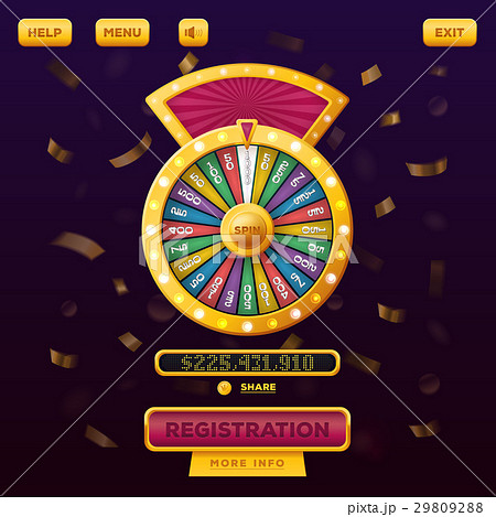 Casino menu web design with wheel of fortune Casino menu web design with wheel of fortune 29809288