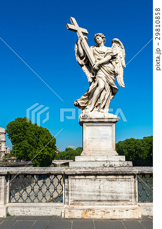 Angel statue on the Ponte Sant`Angelo in Rome Angel statue on the Ponte Sant`Angelo in Rome 29810858