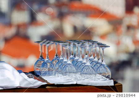 Wine glasses on the table. Lisbon. Wine glasses on the table. Lisbon. 29810944
