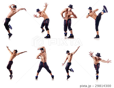 Ripped Dancer Isolated On The Whiteの写真素材