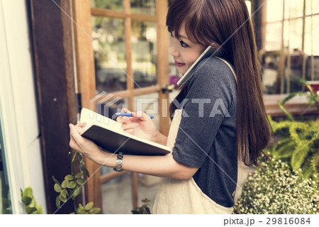 Working Woman Call Talking Casual Cute Confident Working Woman Call Talking Casual Cute Confident 29816084
