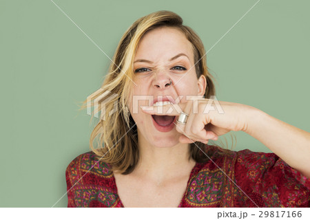 Woman Scream Shouting Furious Portrait Concept Woman Scream Shouting Furious Portrait Concept 29817166