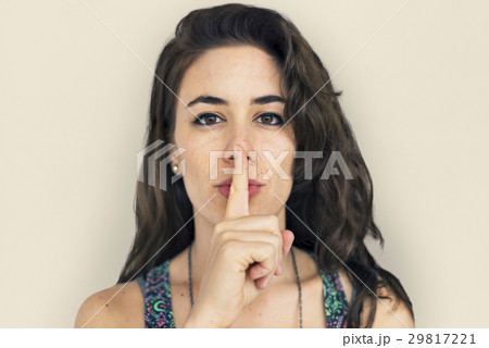 Woman Cheerful Studio Portrait Concept 29817221