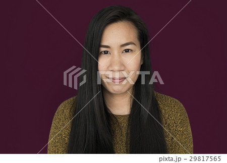Asian Woman Confident Casual Look Concept 29817565