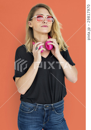 Blonde Girl Headphones Studio Concept Blonde Girl Headphones Studio Concept 29817970