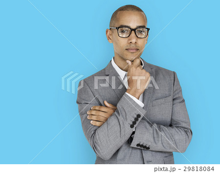 African Descent Business Man Thinking 29818084