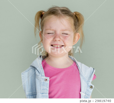 Little GIrl Smiling Happiness Playful Twintail Hairstyle 29819740