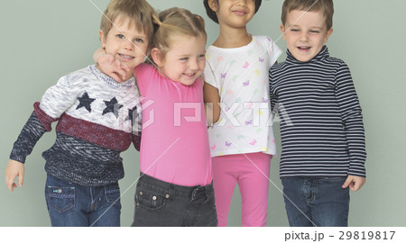 Little Children Happy Cheerful Friendship 29819817