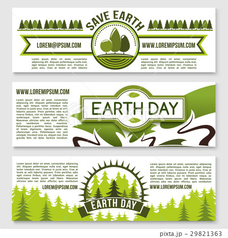 Vector banners for Earth Day nature conservation 29821363