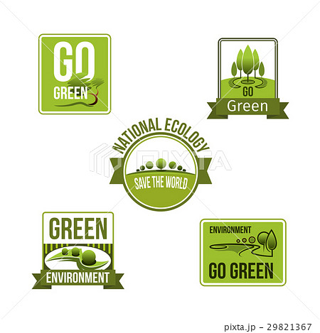Nature and earth environment eco vector icons 29821367