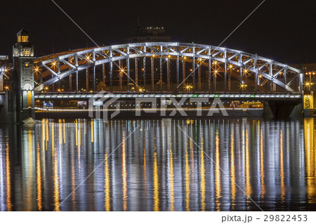Bolsheokhtinsky bridge night view 29822453