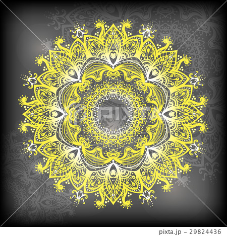 Vector mandala. Beautiful illustration for card or Vector mandala. Beautiful illustration for card or 29824436