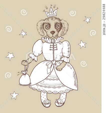 Vector funny illustration. Full-length portrait of 29824488