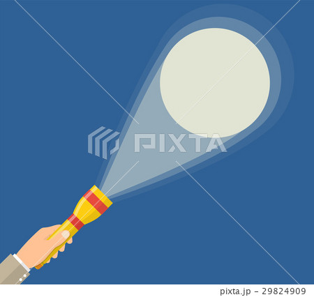 Hand holding flashlight. Hand holding flashlight. 29824909