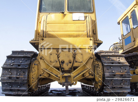 tractor stands on the snow 29826671