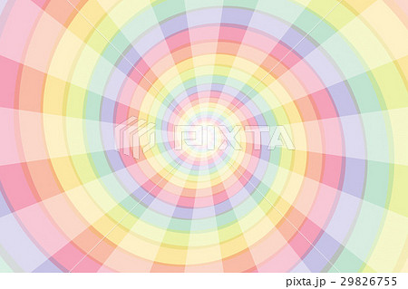 背景素材壁紙 渦巻き スパイラル 集中線 閃光 輝き 螺旋 虹色 レインボーカラー カラフル 放射状のイラスト素材