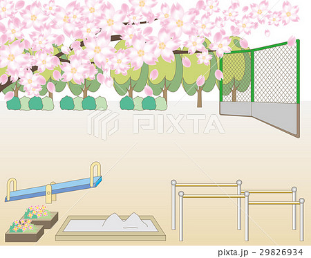 桜の木と公園の風景 29826934