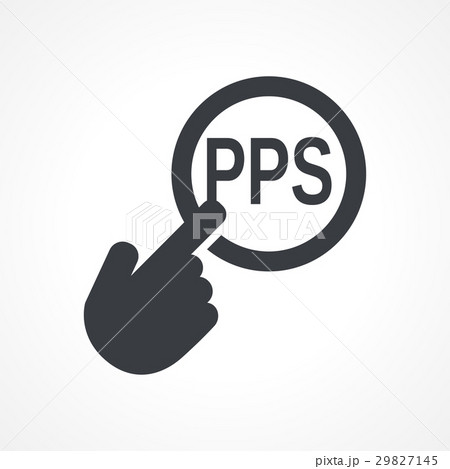 Hand presses the button with text "PPS" 29827145