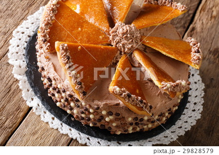 Hungarian Dobosh cake close-up Hungarian Dobosh cake close-up 29828579