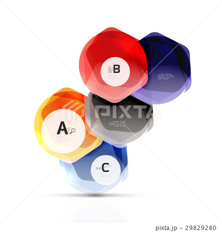 Glass modern geometrical hexagon abstract 29829280