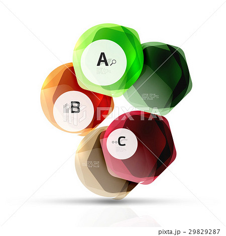 Geometrical hexagon aqua elements 29829287