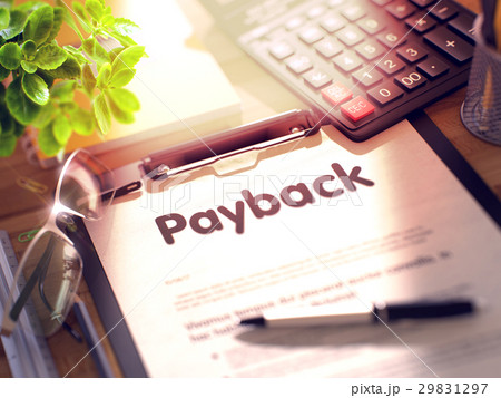 Payback - Text on Clipboard. 3d. 29831297