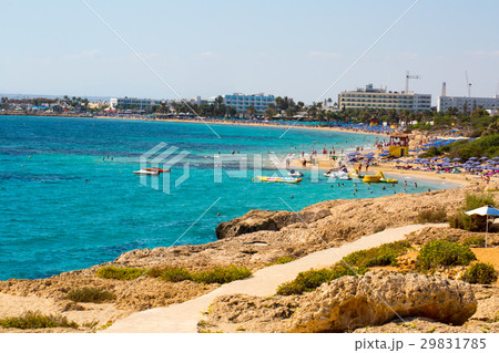 Stone cliff in a beautiful blue sea Cyprus 29831785