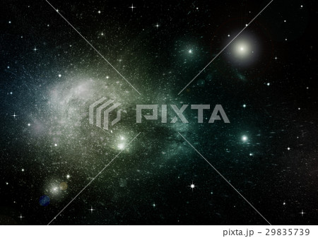 Stars, dust and gas nebula in a far galaxy Stars, dust and gas nebula in a far galaxy 29835739