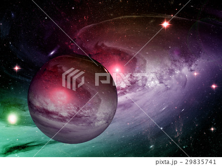 Stars, dust and gas nebula in a far galaxy 29835741