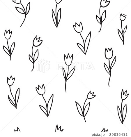 Seamless pattern with tulips 29836451