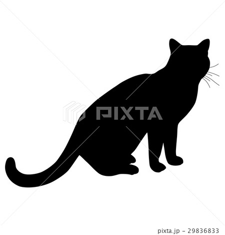 Black Silhouette Of Catのイラスト素材 2963