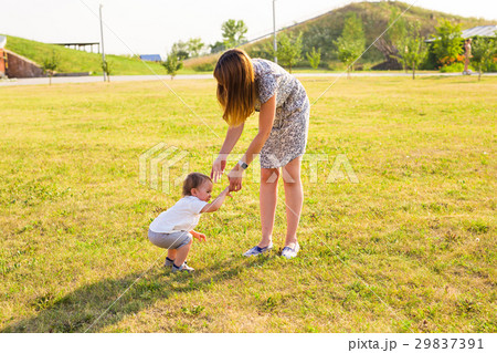 Mother and Son Having Fun in summer nature Mother and Son Having Fun in summer nature 29837391