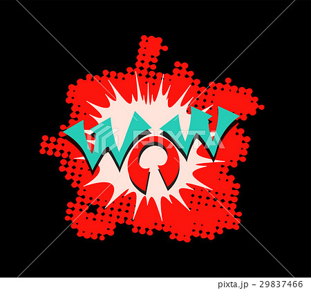 wow text lettering vector 29837466