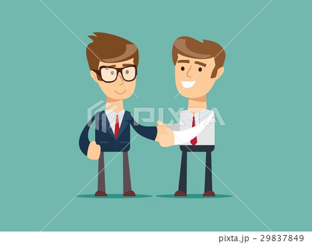 Two businessmen shaking hands to seal an agreement Two businessmen shaking hands to seal an agreement 29837849