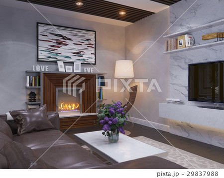 3d render of the interior design living room. 3d render of the interior design living room. 29837988