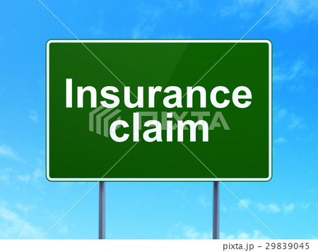 Insurance concept: Insurance Claim on road sign Insurance concept: Insurance Claim on road sign 29839045