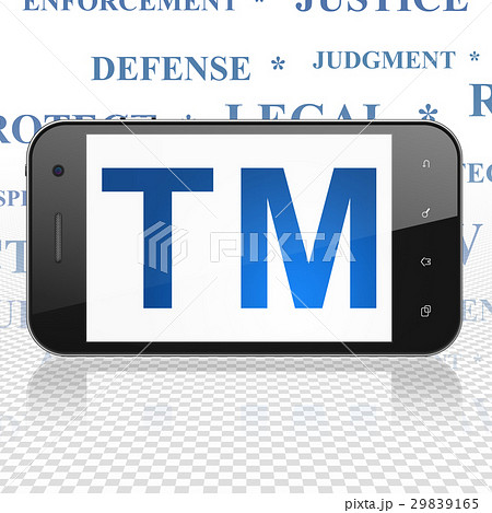 Law concept: Smartphone with Trademark on display Law concept: Smartphone with Trademark on display 29839165